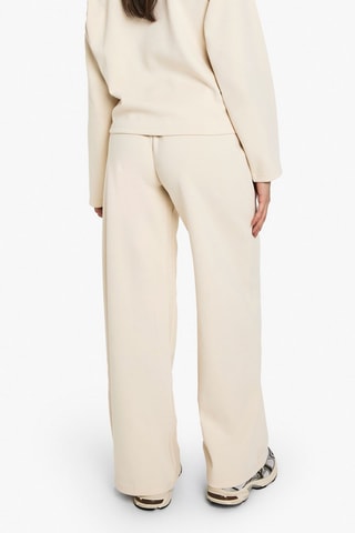 Broek Wide Legs Hoge Taille - Ecru