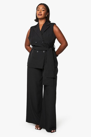 Pantaloni wide legs - Nero