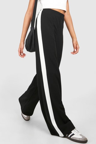 Broek Wide Legs Hoge Taille - Zwart