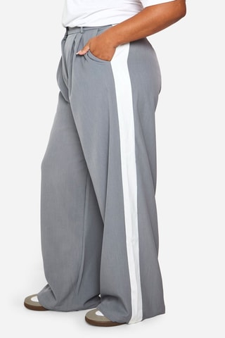 Broek Wide Legs - Grijs en Wit