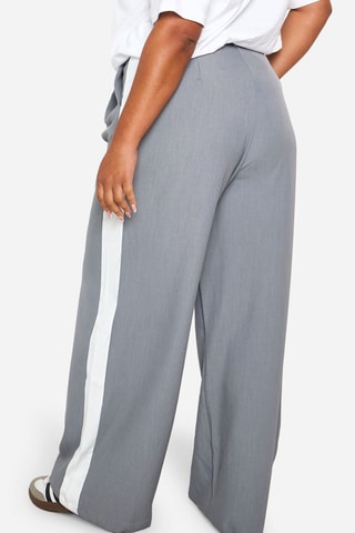 Broek Wide Legs - Grijs en Wit