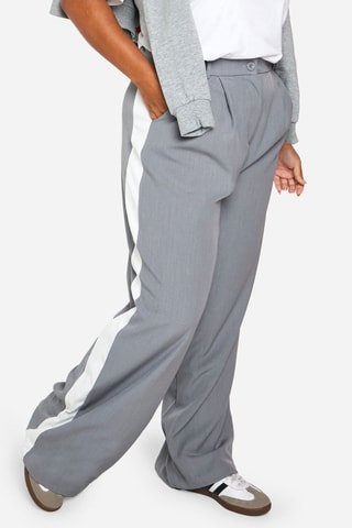 Broek Wide Legs - Grijs en Wit