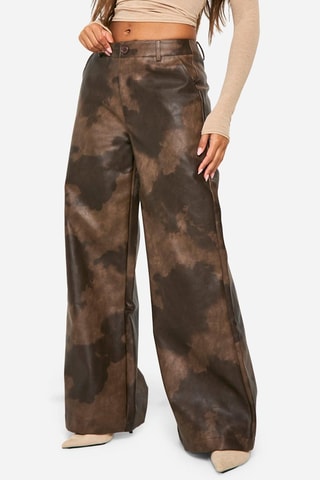 Broek Wide Legs - Bruin