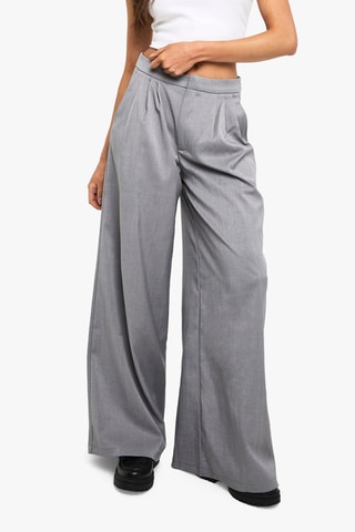 Broek Wide Legs - Gemêleerd Grijs