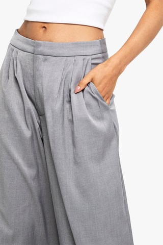 Broek Wide Legs - Gemêleerd Grijs