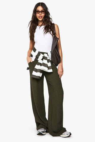 Broek Wide Legs - Kaki