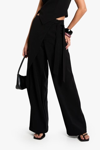 Pantaloni wide legs - Nero