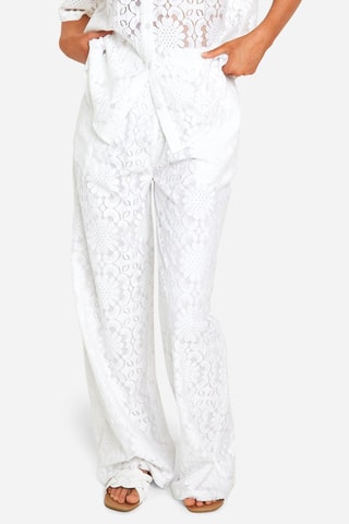 Kanten Broek Wide Legs - Wit