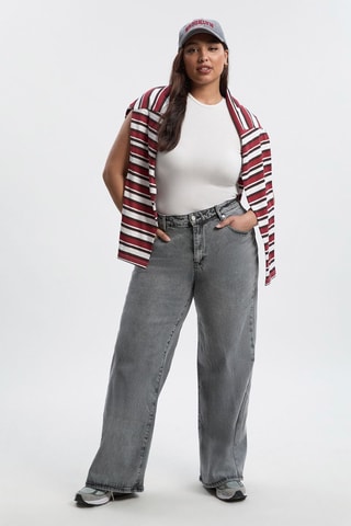 Jeans Boyfriend Hoge Taille - Grijs