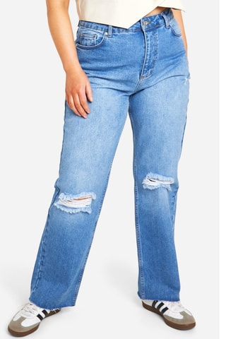 Jeans Hoge Taille Straight Cut - Lichtblauw
