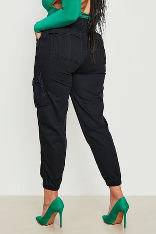 Cargojeans Hoge Taille - Zwart