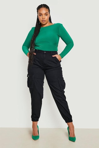 Cargojeans Hoge Taille - Zwart