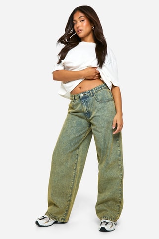 Jeans boyfriend - Olijfgroen