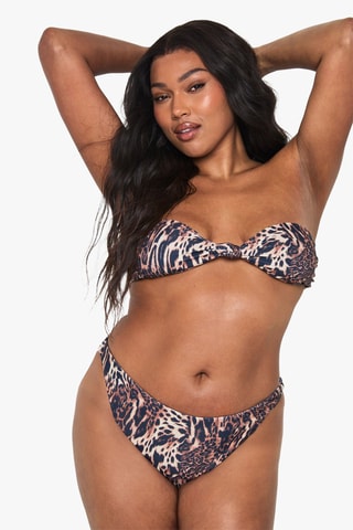 Bikinibroekje - Donkerblauw en Beige
