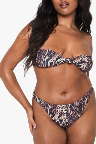 Bikinibroekje - Donkerblauw en Beige