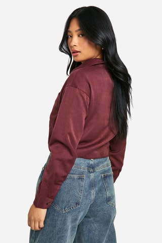 Crop Top - bordeauxrood