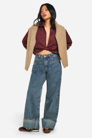 Crop Top - bordeauxrood