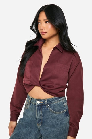 Crop Top - bordeauxrood