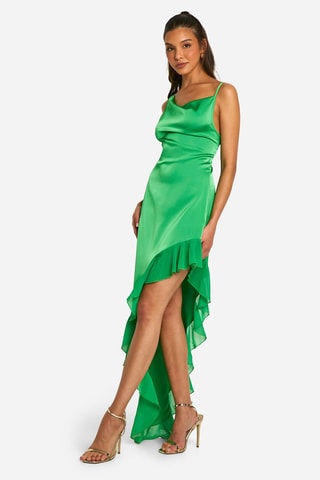 Asymmetrische jurk - Groen
