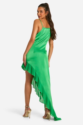 Asymmetrische jurk - Groen