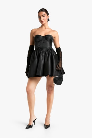 Strapless Jurk - Zwart