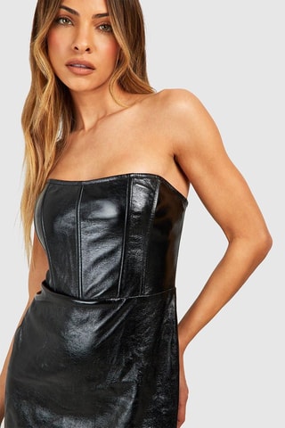 Strapless Jurk - Zwart