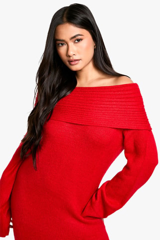 Trui-jurk - Rood