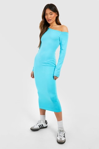 Nauwaansluitende Jurk - Turquoise