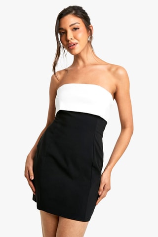 Strapless Jurk - Zwart