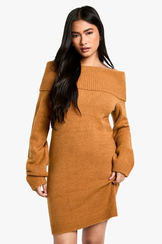 Trui-jurk - Camel