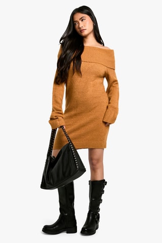 Trui-jurk - Camel