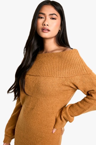 Trui-jurk - Camel