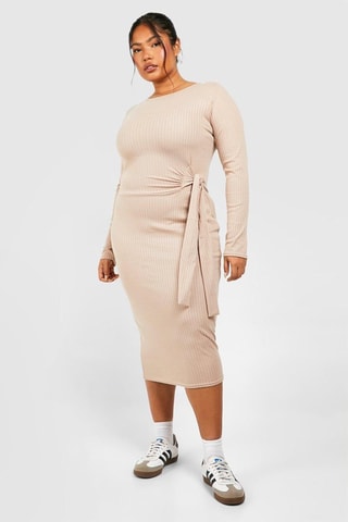 Midi-jurk - Beige