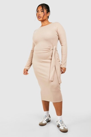Midi-jurk - Beige