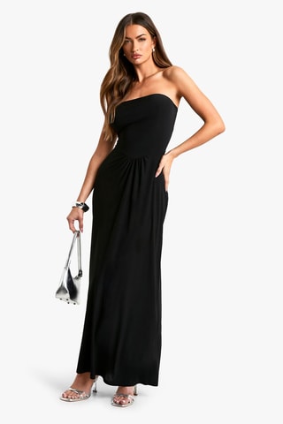 Strapless Jurk - Zwart