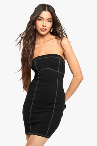 Strapless Jurk - Zwart