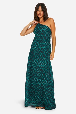 Asymmetrische jurk - Groen
