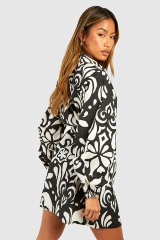Blouse-jurk - Zwart