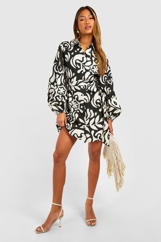 Blouse-jurk - Zwart