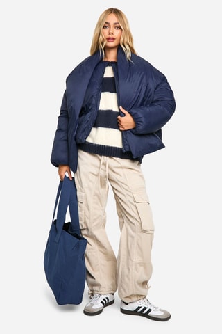 Gewatteerde Jas - Marineblauw