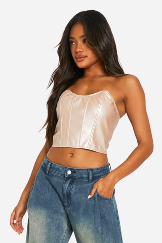Crop Top bustier - Beige