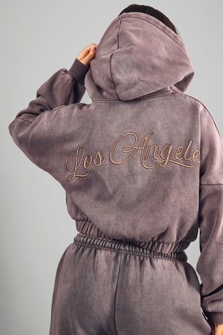 Korte Sweater met Capuchon - Antraciet