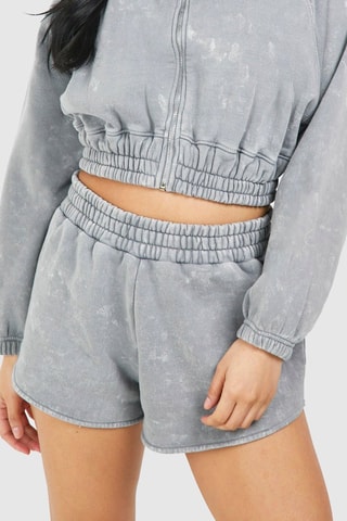 Short Hoge Taille Tie and Dye - Grijs