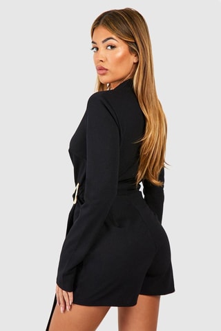 Playsuit met Wikkeleffect - Zwart