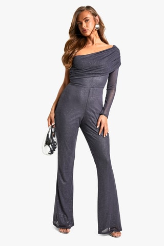 Asymmetrische Jumpsuit - Donkergrijs