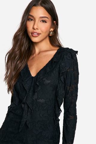 Kanten Playsuit - Zwart