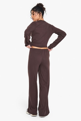 Top a portafoglio e pantaloni - Marrone