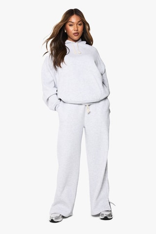Sweater en Joggingbroek Hoge Taille - Gemêleerd Lichtgrijs