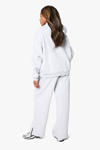 Sweater en Joggingbroek Hoge Taille - Gemêleerd Lichtgrijs