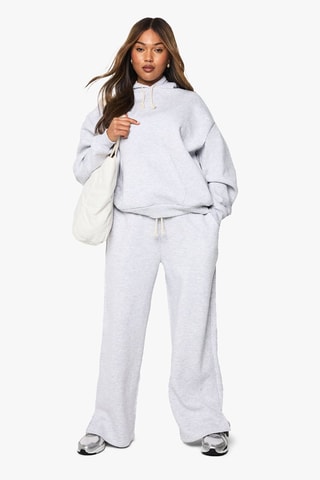 Sweater en Joggingbroek Hoge Taille - Gemêleerd Lichtgrijs